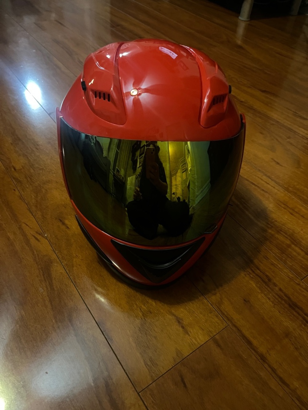 1STORM Red Full Face Motorcycle Helmet w/ Tinted Visor – DOT Approved – Medium
